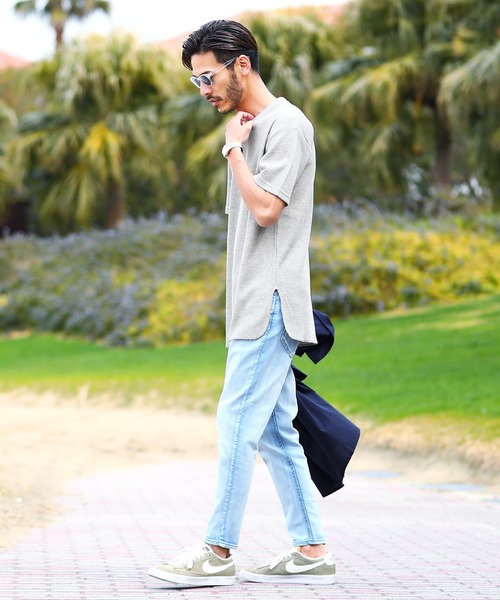 roshell（ロシェル）の「ロング丈 ワッフル 半袖カットソー サーマル 半袖 Tシャツ（Tシャツ/カットソー・メンズ・ブラック/ミックスグレー/ホワイト・SMALL/MEDIUM/LARGE/X-LARGE）」の18枚目の写真