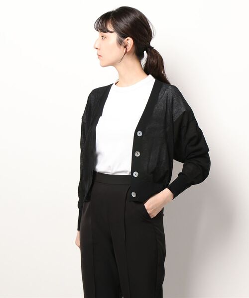 CASA FLINE（カーサフライン）の「シアーコットンショートカーデ（カーディガン/ボレロ・レディース・ブラック/ベージュ・FREE）」の16枚目の写真