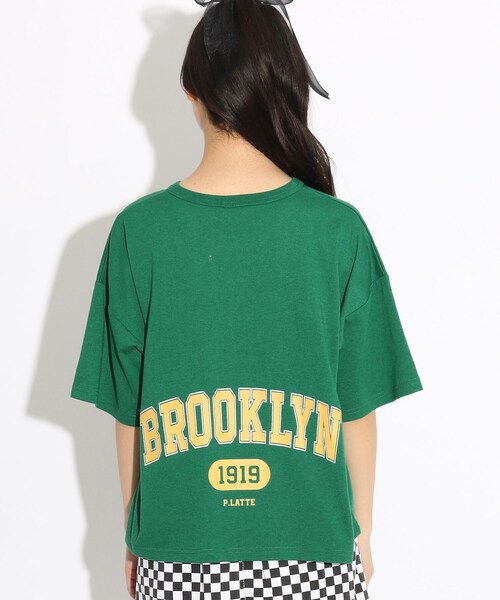 Champion(チャンピオン)の「【Champion/チャンピオン】バックカレッジTシャツ(Tシャツ/カットソー・キッズ・オフホワイト/グリーン・15 /14/16)」の5枚目の写真
