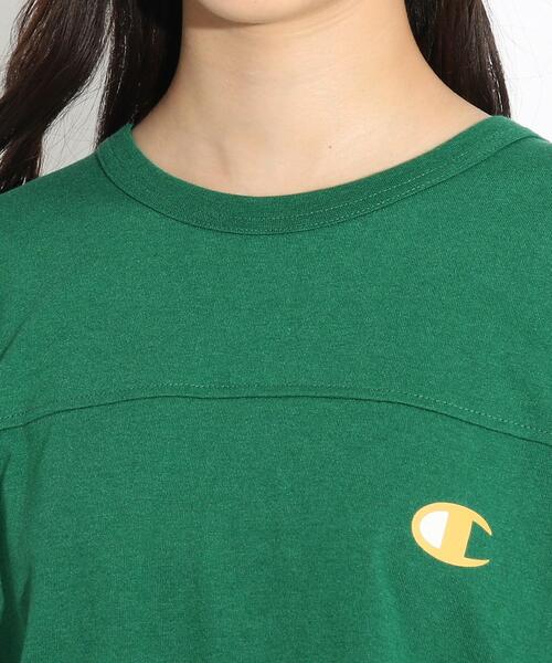 Champion(チャンピオン)の「【Champion/チャンピオン】バックカレッジTシャツ(Tシャツ/カットソー・キッズ・オフホワイト/グリーン・15 /14/16)」の6枚目の写真