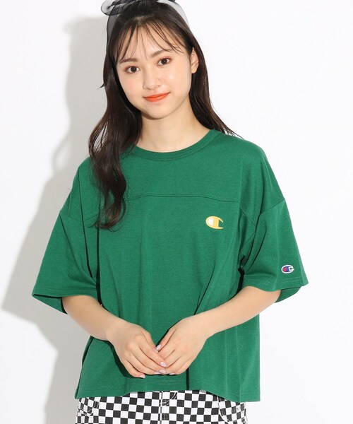 Champion(チャンピオン)の「【Champion/チャンピオン】バックカレッジTシャツ(Tシャツ/カットソー・キッズ・オフホワイト/グリーン・15 /14/16)」の14枚目の写真