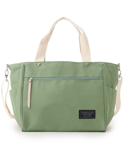 DRESKIP(ドレスキップ)の「◆多収納マザーズトートバッグ(トートバッグ・レディース・ダークグリーン/グレー/アイボリー・00)」の3枚目の写真