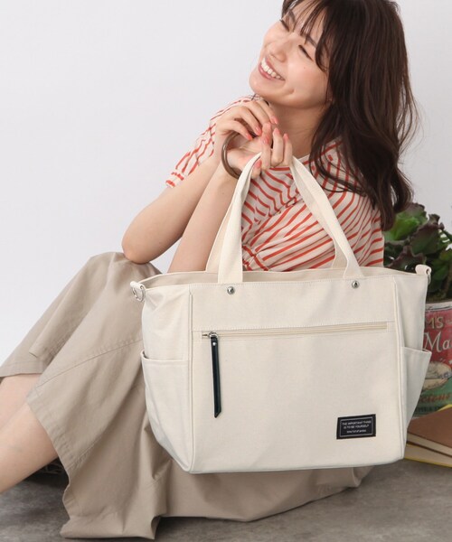 DRESKIP(ドレスキップ)の「◆多収納マザーズトートバッグ(トートバッグ・レディース・ダークグリーン/グレー/アイボリー・00)」の6枚目の写真