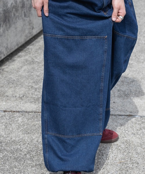 kutir(クティール)の「スーパーワイドデニムオーバーオール(サロペット/オーバーオール・メンズ・ブラック/インディゴブルー・MEDIUM/LARGE)」の22枚目の写真