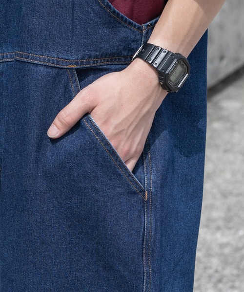 kutir(クティール)の「スーパーワイドデニムオーバーオール(サロペット/オーバーオール・メンズ・ブラック/インディゴブルー・MEDIUM/LARGE)」の20枚目の写真