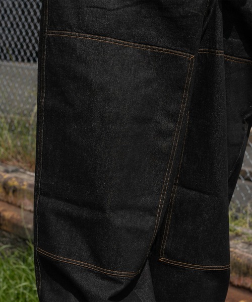 kutir(クティール)の「スーパーワイドデニムオーバーオール(サロペット/オーバーオール・メンズ・ブラック/インディゴブルー・MEDIUM/LARGE)」の10枚目の写真