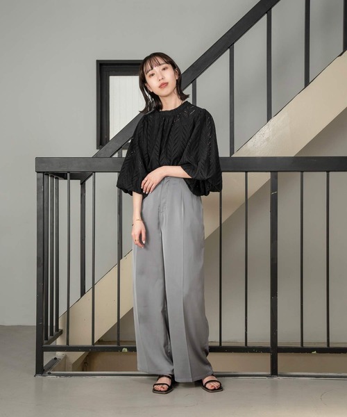 lawgy（ラウジー）の「cut work lace blouse（シャツ/ブラウス・レディース・ホワイト/ブラック・FREE）」の12枚目の写真