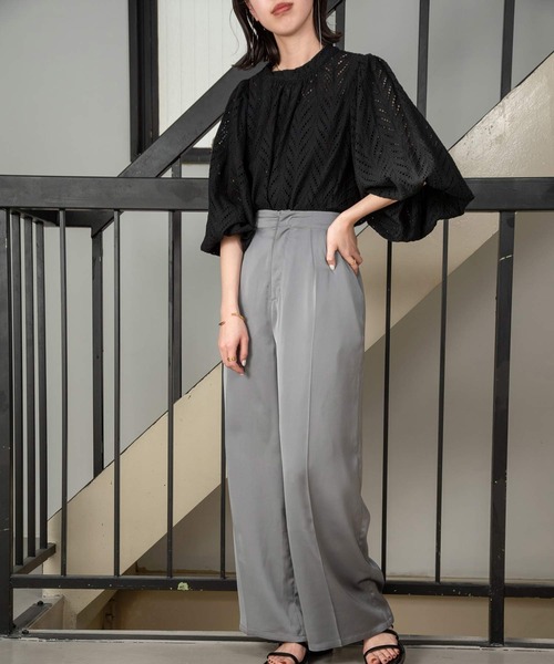 lawgy（ラウジー）の「cut work lace blouse（シャツ/ブラウス・レディース・ホワイト/ブラック・FREE）」の11枚目の写真
