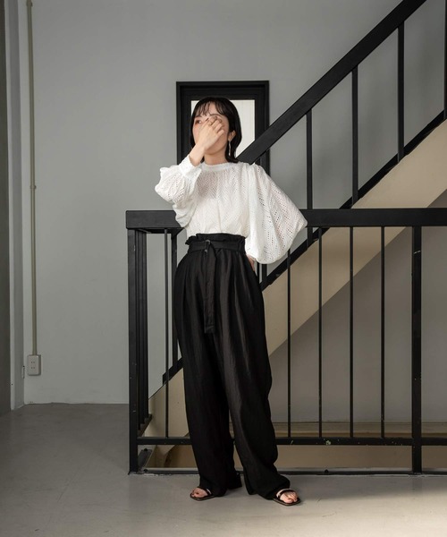 lawgy（ラウジー）の「cut work lace blouse（シャツ/ブラウス・レディース・ホワイト/ブラック・FREE）」の8枚目の写真