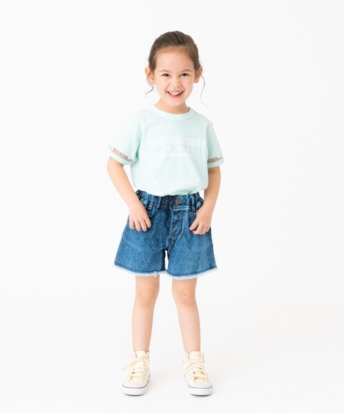 RUGGEDWORKS(ラゲッドワークス)の「袖ラインチュール半袖TEE(Tシャツ/カットソー・キッズ・パープル/ライトグリーン・110/150/120/140/130/100)」の6枚目の写真