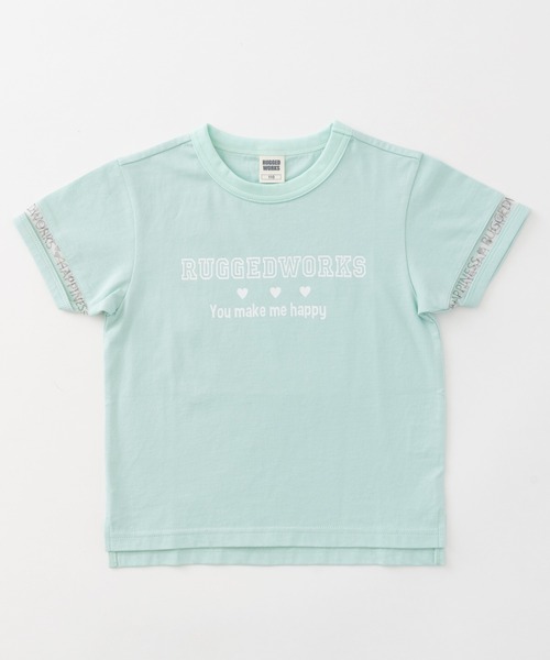 RUGGEDWORKS(ラゲッドワークス)の「袖ラインチュール半袖TEE(Tシャツ/カットソー・キッズ・パープル/ライトグリーン・110/150/120/140/130/100)」の8枚目の写真