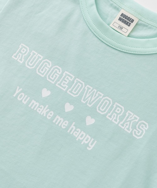 RUGGEDWORKS(ラゲッドワークス)の「袖ラインチュール半袖TEE(Tシャツ/カットソー・キッズ・パープル/ライトグリーン・110/150/120/140/130/100)」の3枚目の写真