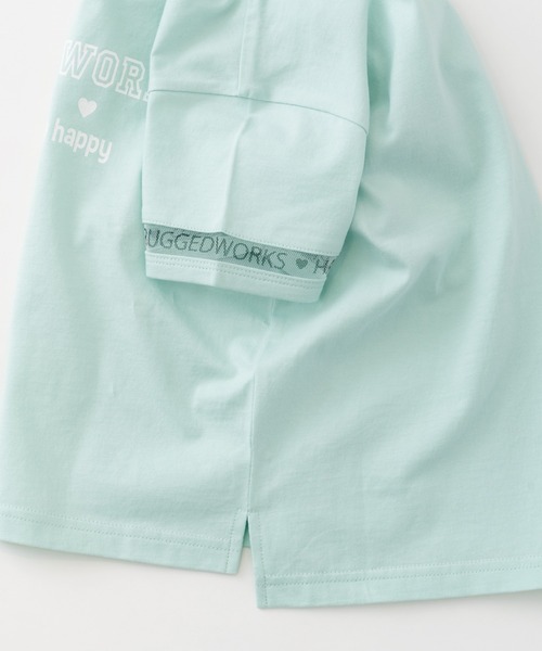 RUGGEDWORKS(ラゲッドワークス)の「袖ラインチュール半袖TEE(Tシャツ/カットソー・キッズ・パープル/ライトグリーン・110/150/120/140/130/100)」の7枚目の写真