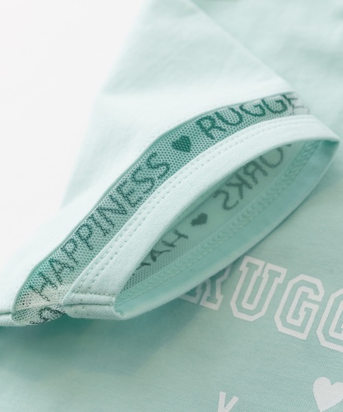 RUGGEDWORKS(ラゲッドワークス)の「袖ラインチュール半袖TEE(Tシャツ/カットソー・キッズ・パープル/ライトグリーン・110/150/120/140/130/100)」の5枚目の写真