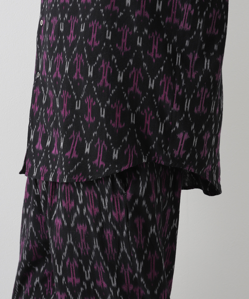 B.C STOCK(ベーセーストック)の「INDIA FAB. IKAT ジャガード シャツカーディガン(シャツ/ブラウス・メンズ・パープル/ネイビー/ブラウン・MEDIUM/LARGE)」の13枚目の写真