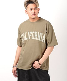 ケミカル加工カレッジロゴプリントTシャツ