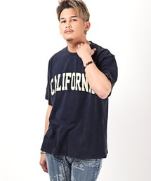 ケミカル加工カレッジロゴプリントTシャツ