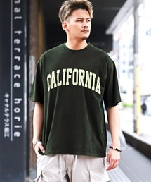 ケミカル加工カレッジロゴプリントTシャツ