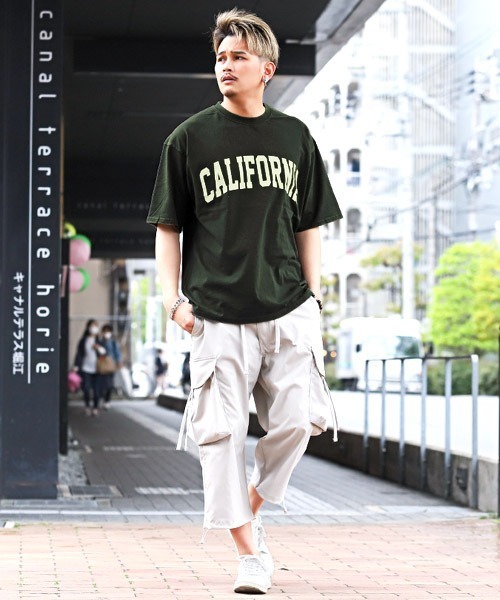 LUXSTYLE(ラグスタイル)の「ケミカル加工カレッジロゴプリントTシャツ(Tシャツ/カットソー・メンズ・ベージュ/ネイビー/チャコール・M/L)」の15枚目の写真