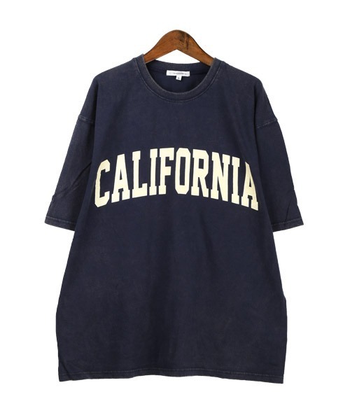 LUXSTYLE(ラグスタイル)の「ケミカル加工カレッジロゴプリントTシャツ(Tシャツ/カットソー・メンズ・ベージュ/ネイビー/チャコール・M/L)」の8枚目の写真