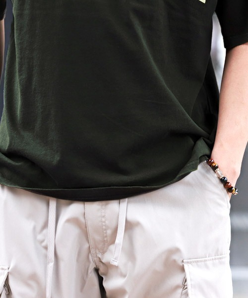 LUXSTYLE(ラグスタイル)の「ケミカル加工カレッジロゴプリントTシャツ(Tシャツ/カットソー・メンズ・ベージュ/ネイビー/チャコール・M/L)」の12枚目の写真