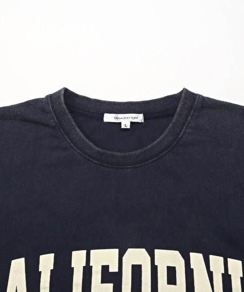 LUXSTYLE(ラグスタイル)の「ケミカル加工カレッジロゴプリントTシャツ(Tシャツ/カットソー・メンズ・ベージュ/ネイビー/チャコール・M/L)」の16枚目の写真