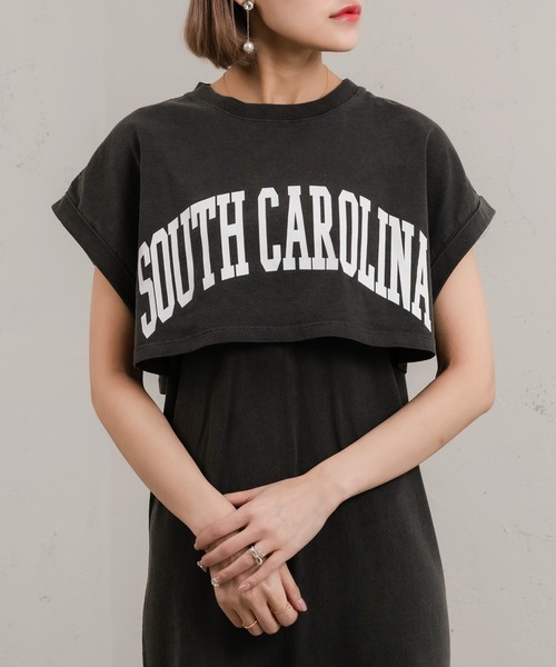 GOOD ROCK SPEED（グッドロックスピード）の「【GOOD ROCK SPEED】キャミワンピ&Tシャツセット（ワンピース・レディース・ブラック・FREE）」の3枚目の写真