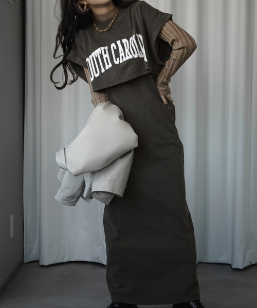 GOOD ROCK SPEED（グッドロックスピード）の「【GOOD ROCK SPEED】キャミワンピ&Tシャツセット（ワンピース・レディース・ブラック・FREE）」の11枚目の写真