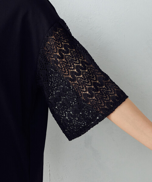 COMME CA ISM（コムサイズム）の「レース　フレアスリーブカットソー（Tシャツ/カットソー・レディース・ホワイト/ブラック・M/L）」の14枚目の写真