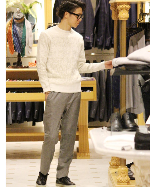 EDIFICE（エディフィス）の「◇グラデーションジャガード　クルーネックニット（ニット/セーター・メンズ・ホワイト/ブルー・46/48/44）」の13枚目の写真