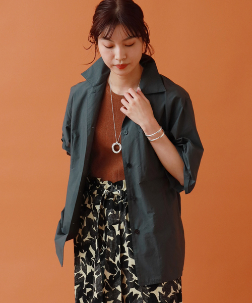 IENA（イエナ）の「maison 撚り杢アメスリタンクトップ（タンクトップ・レディース・ブラウン/ライトグリーン・FREE）」の3枚目の写真