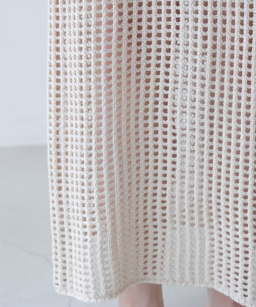 frames RAY CASSIN(フレームスレイカズン)の「WEB限定. メッシュニットスカート(スカート・レディース・ブルー/キナリ・FREE)」の19枚目の写真