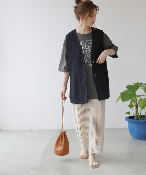 frames RAY CASSIN(フレームスレイカズン)の「WEB限定. メッシュニットスカート(スカート・レディース・ブルー/キナリ・FREE)」の5枚目の写真