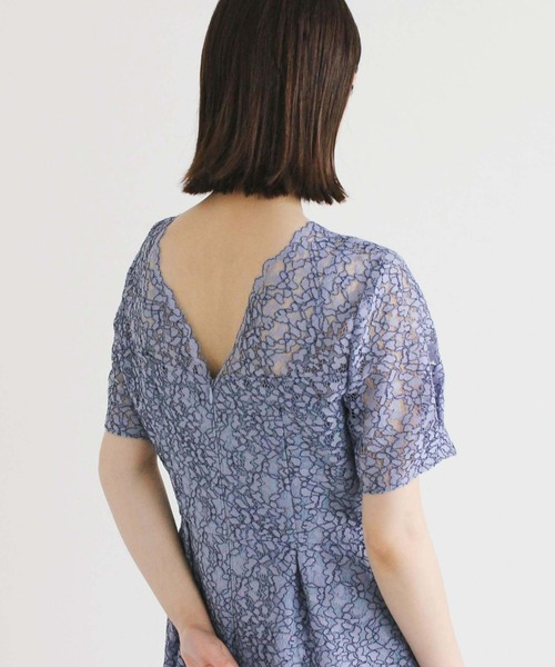 kaene（カエン）の「パイピングレースコクーンドレス（ドレス・レディース・ブラック/サックスブルー/ミント・38/36/34）」の12枚目の写真