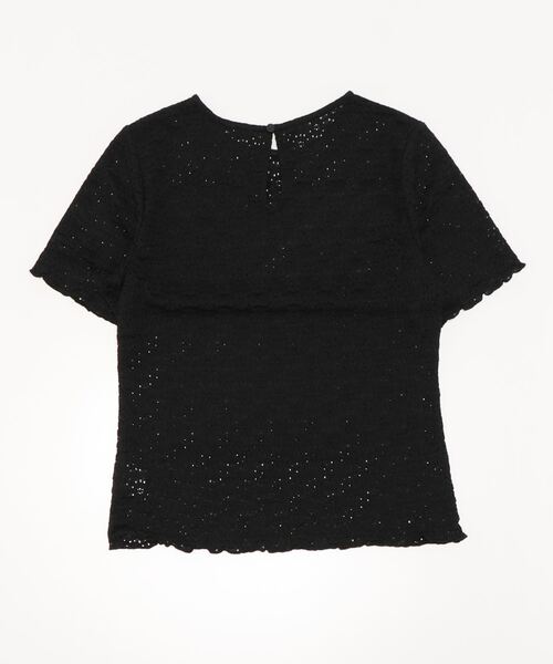 Cheek(チーク)の「ストレッチレーストップス(Tシャツ/カットソー・レディース・ブラック/オフホワイト/イエロー・MEDIUM)」の4枚目の写真