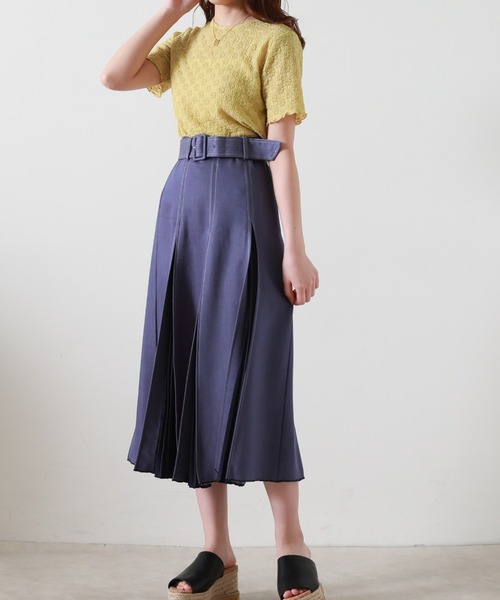 Cheek(チーク)の「ストレッチレーストップス(Tシャツ/カットソー・レディース・ブラック/オフホワイト/イエロー・MEDIUM)」の19枚目の写真