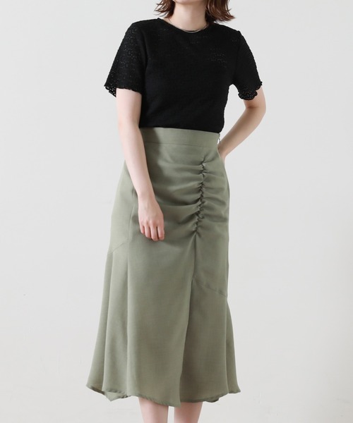 Cheek(チーク)の「ストレッチレーストップス(Tシャツ/カットソー・レディース・ブラック/オフホワイト/イエロー・MEDIUM)」の14枚目の写真