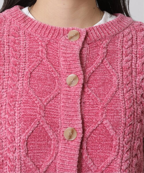 RAY CASSIN（レイカズン）の「ベロアモール袖ボリューム2WAYカーディガン（カーディガン/ボレロ・レディース・キナリ/イエロー/モカ/ピンク/グリーン・FREE）」の17枚目の写真