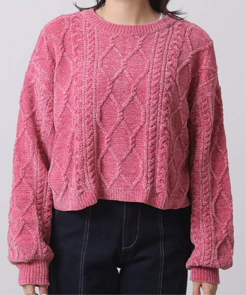 RAY CASSIN（レイカズン）の「ベロアモール袖ボリューム2WAYカーディガン（カーディガン/ボレロ・レディース・キナリ/イエロー/モカ/ピンク/グリーン・FREE）」の22枚目の写真