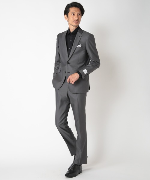 CROWDED CLOSET（クラウデッドクローゼット）の「【EASY CARE(イージーケア)】シャンブレーツイルストレッチシャツ（ビジネスシャツ・メンズ・ブラック/グレー・01/02/03/04）」の8枚目の写真