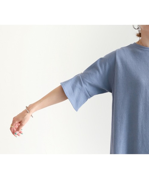 reca(レカ)の「袖パール付きフレアチュニックカットソー(Tシャツ/カットソー・レディース・ブラック/ブルー系その他/グレイッシュベージュ・FREE)」の20枚目の写真