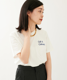 【LES PETITS BASICS/ルベーシック】 CAFECROISSANT NAVY PR：Tシャツ