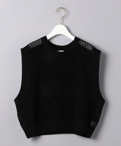 「UNITED ARROWS」 ノースリーブニット - ブラック レディース UNITED ARROWS（ユナイテッドアローズ）の「リブ ハイネック