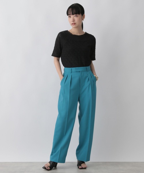 LOWRYS FARM(ローリーズファーム)の「シャーリングTシャツ 349140(Tシャツ/カットソー・レディース・ブルー/アイボリー/ブラック・FREE)」の20枚目の写真