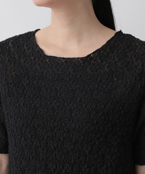 LOWRYS FARM(ローリーズファーム)の「シャーリングTシャツ 349140(Tシャツ/カットソー・レディース・ブルー/アイボリー/ブラック・FREE)」の8枚目の写真