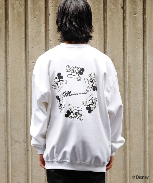 MICKEY MOUSE（ミッキーマウス）の「ROOPTOKYO別注:<MICKEY> CREWNECK SWEAT クルーネックスウェット（スウェット・レディース・ホワイト/ゴールド/アッシュ・M/L/XL）」の5枚目の写真