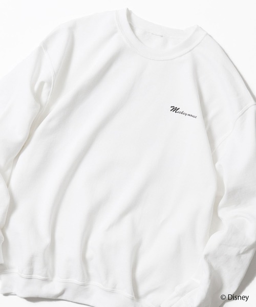 MICKEY MOUSE（ミッキーマウス）の「ROOPTOKYO別注:<MICKEY> CREWNECK SWEAT クルーネックスウェット（スウェット・レディース・ホワイト/ゴールド/アッシュ・M/L/XL）」の13枚目の写真