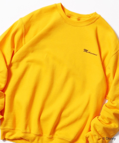 MICKEY MOUSE（ミッキーマウス）の「ROOPTOKYO別注:<MICKEY> CREWNECK SWEAT クルーネックスウェット（スウェット・レディース・ホワイト/ゴールド/アッシュ・M/L/XL）」の16枚目の写真