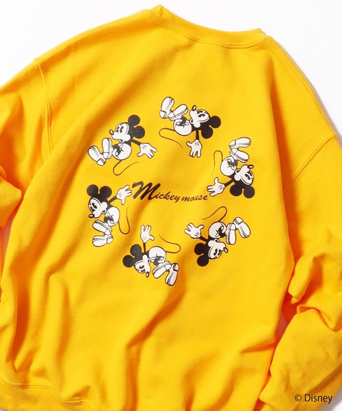 MICKEY MOUSE（ミッキーマウス）の「ROOPTOKYO別注:<MICKEY> CREWNECK SWEAT クルーネックスウェット（スウェット・レディース・ホワイト/ゴールド/アッシュ・M/L/XL）」の17枚目の写真