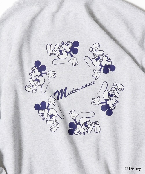 MICKEY MOUSE（ミッキーマウス）の「ROOPTOKYO別注:<MICKEY> CREWNECK SWEAT クルーネックスウェット（スウェット・レディース・ホワイト/ゴールド/アッシュ・M/L/XL）」の9枚目の写真
